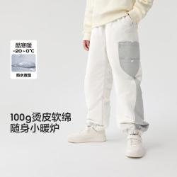 巴拉巴拉 防风防水透湿儿童裤子加绒男童女童裤子秋冬款运动裤童装中大童潮