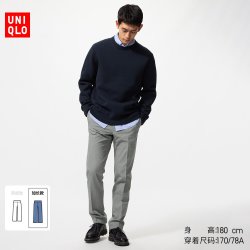 优衣库 易打理快干弹力轻型长裤加长款 482890