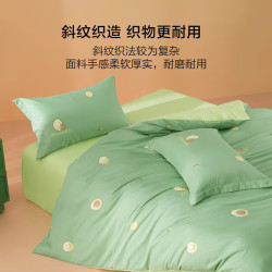 水星家纺 出品床上四件套纯棉 全棉印花套件
