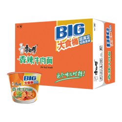 康师傅 香辣牛肉面 大食桶 方便面