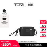 TUMI 男士斜挎包通勤休闲男士单肩包 黑色皮质/09923406DLO