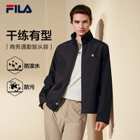 FILA 质感刺绣外套夹克秋季新款男款立领显瘦版型商务菁英风 传奇蓝-NV XL 180/100A/XL