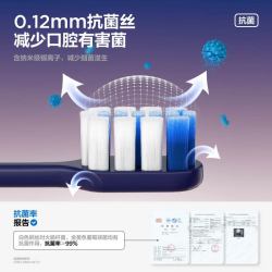 参半 抗菌炭丝牙刷-粉色 1支