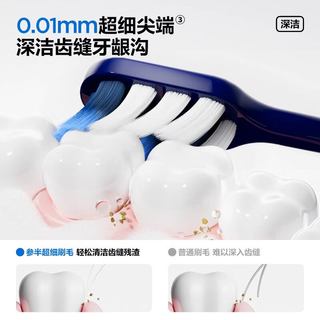 参半 炭丝牙刷软毛护龈纤细毛牙龈清洁成人牙刷 抗菌炭丝牙刷-粉色 1支