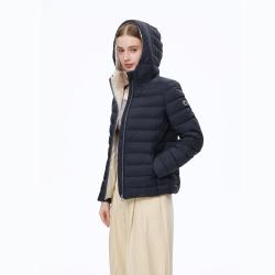 斯尔丽 秋冬轻便连帽保暖女式休闲运动短款修身羽绒服