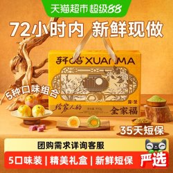 轩妈 家短保蛋黄酥糕点月饼中秋礼盒990g多口味源头直发