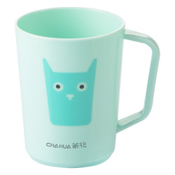 茶花 儿童刷牙杯 防摔 绿色