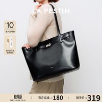 La Festin 慕斯黑大号托特包 可装14寸电脑 女士单肩包