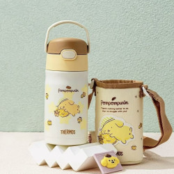 THERMOS 膳魔师 316L不锈钢儿童吸管保温杯350ml 布丁狗