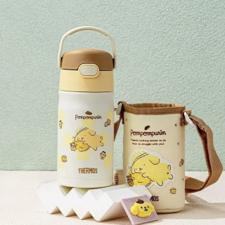 88VIP：THERMOS 膳魔师 316L不锈钢儿童吸管保温杯350ml 布丁狗