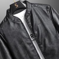 SHANSHAN杉杉 【翻领皮夹克】杉杉商务外套男春秋机车服PU皮衣男休闲夹克