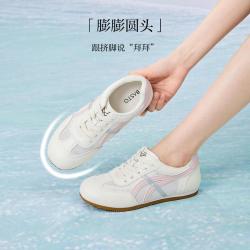 百思图 春秋内增高德训鞋潮流复古运动女休闲鞋