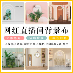 定制3D立体图案网红直播间壁纸电视墙背景墙简单大方好看墙纸