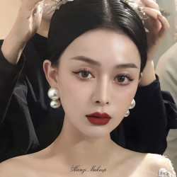 高级感耳环女港风复古赫本气质夸张轻奢大珠珠时尚网红耳饰百搭