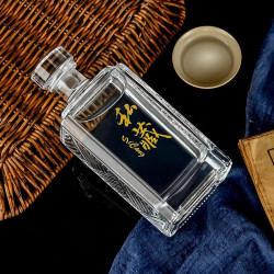 高品质3斤装方型白酒瓶玻璃空酒瓶家用分装自酿酒壶密封存酒坛子