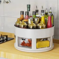 置物架台面收纳架调味品收纳多功能用品家用大整理架简约防尘透明