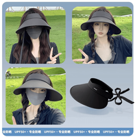双面冰丝帽子防晒遮阳帽女士夏天太阳帽防紫外线骑车户外帽遮脸