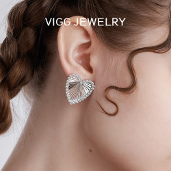 VIGG JEWELRY VIGG 铜合金耳饰 棱镜爱心耳钉 气质超仙甜酷设计百搭