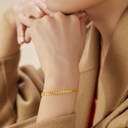 周生生 永系列 黄金手链 复古鱼骨足金手饰 21001B计价 17厘米 - 9.57克(含工费280元)