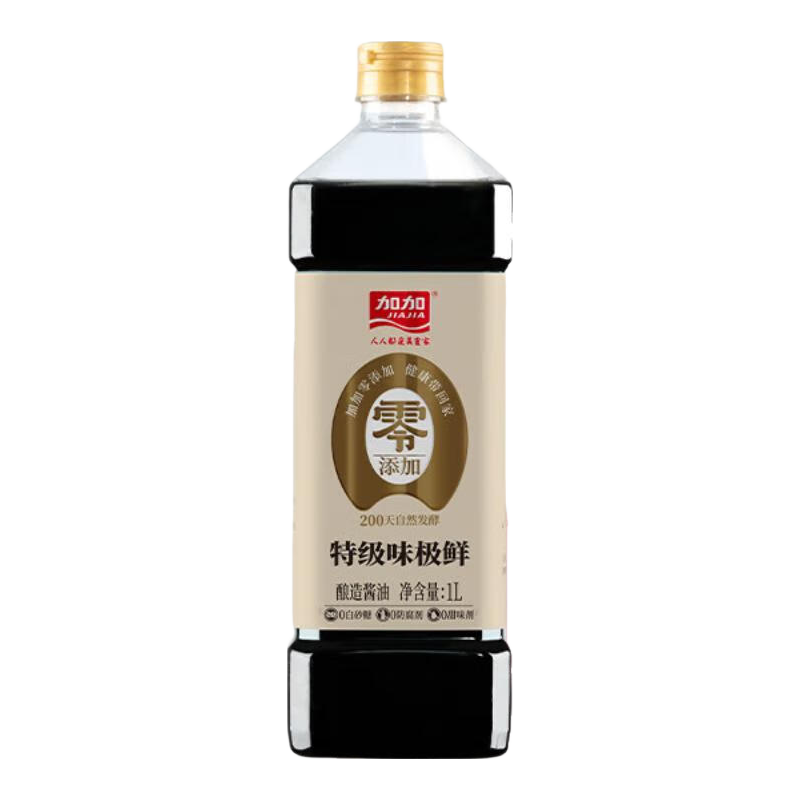 加加 味极鲜特级生抽 零添加无防腐 1L