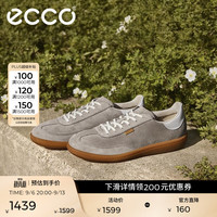 ecco 休闲鞋女 26年秋季时尚百搭板鞋德训鞋 柔酷11号235813 暖米棕/亮白色