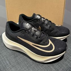 NIKE 碳板跑步鞋男鞋2025夏季运动鞋Zoom Fly马拉松透气缓震耐磨 DM8968-002黑金 39