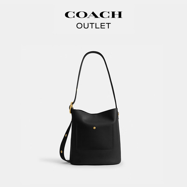 COACH 奥莱女包28号单肩包通勤包 B4/黑色