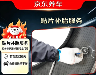 京东养车 汽车贴片补胎到店服务 适用于19寸及以下轮胎城市专享