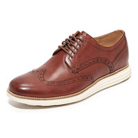 COLE HAAN 男式 OriginalGrand 短翼牛津鞋 Woodbury Leather/Ivory 9.5