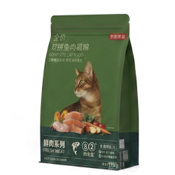 京东京造 鲜肉系列 鱼肉双拼全阶段猫咪干粮 10kg(赠品:猫砂一袋)