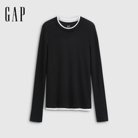 Gap 莱赛尔混纺撞色长袖T恤 美版792656 多尺码多色可选