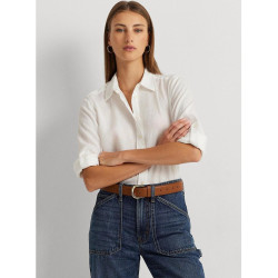 RALPH LAUREN 女士亚麻卷边袖衬衫 多色可选