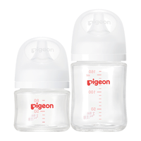 贝亲 新生儿玻璃奶瓶套装 80ml+160ml