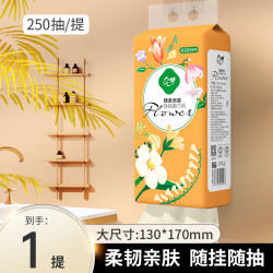 采琪采 悬挂式抽取卫生纸家用抽纸纸巾餐巾纸本色面巾纸  3层 250抽*3提