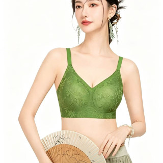 都市丽人 女士内衣女聚拢上托 提花无钢圈文胸薄款无痕 新中式浮雕国风