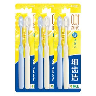 狮王 细齿洁系列 弹力旋净牙刷 6支/装