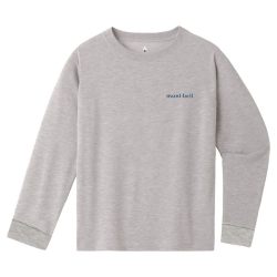 mont·bell 日潮跑腿montbell蒙贝欧美山WIC LongSleeve儿童纯色速干长袖T恤