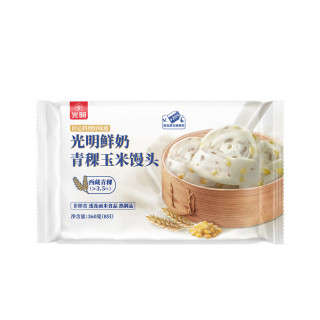 光明牌 鲜奶青稞玉米馒头360g*6袋 效期至11月8日
