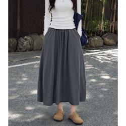 雅鹿 工装半身裙女早秋2026新款大码宽松速休闲百搭半裙南瓜长裙子