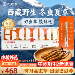 九珍堂 西藏野生冬虫夏草约3.5根/g中秋滋补品送长辈礼物 5根装 源头直发