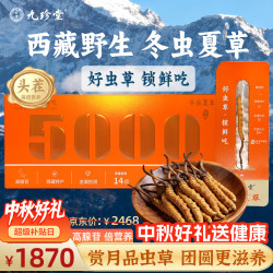 九珍堂 西藏野生冬虫夏草约3.5根/g 20根礼盒 滋补品送长辈 源头直发包邮