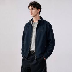 DKNY 双面穿纯色格纹男士夹克
