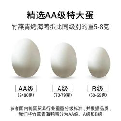 竹燕青 大咸鸭蛋礼盒装！北海红树林散养烤海鸭蛋沙香流油 20枚80g 1.6kg