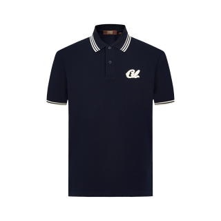 Cavalli Class 100%棉撞色条纹男士POLO衫
