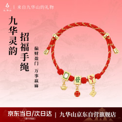 九华山 合金手链赢麻了手绳红绳手工编织男女通用生日节日礼物文创礼品