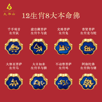 九华山 合金手链手绳十二生肖本命年红绳龙蛇（普贤菩萨）