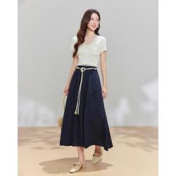 爱依服 商场爱依服2026夏季复古风波点半身裙女修身显瘦日常休闲