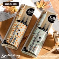 Kookei 中性笔橡木笔握四季限定檀木笔四叶草樱花枫叶兔梅花鹿CS头黑笔速干学生用考试刷题水笔办公签字笔0.5