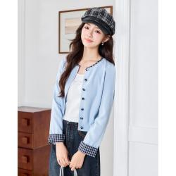 爱依服 2026秋季针织开衫女圆领日常通勤