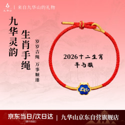 九华山 合金手链手绳十二生肖本命年红绳羊猴（大日如来）